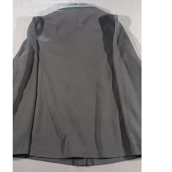 Banana Republic 100% Silk Coat Women’s Size 8 Gray Long Sleeve Zip Front Jacket - Picture 7 of 7